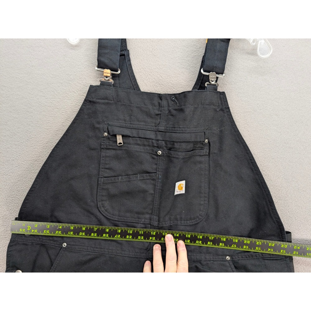 Carhartt Washed Duck Insulated Bib Overalls Women's XXL Tall Black OR4031-W NWT - Picture 8 of 16